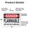 Signmission Flammable Keep Heat and Flames Away Danger Sign, Plastic, 14in W x 10in L, 2PK OS-2PACK-DS-P-1014-L-19367 - alternate 5